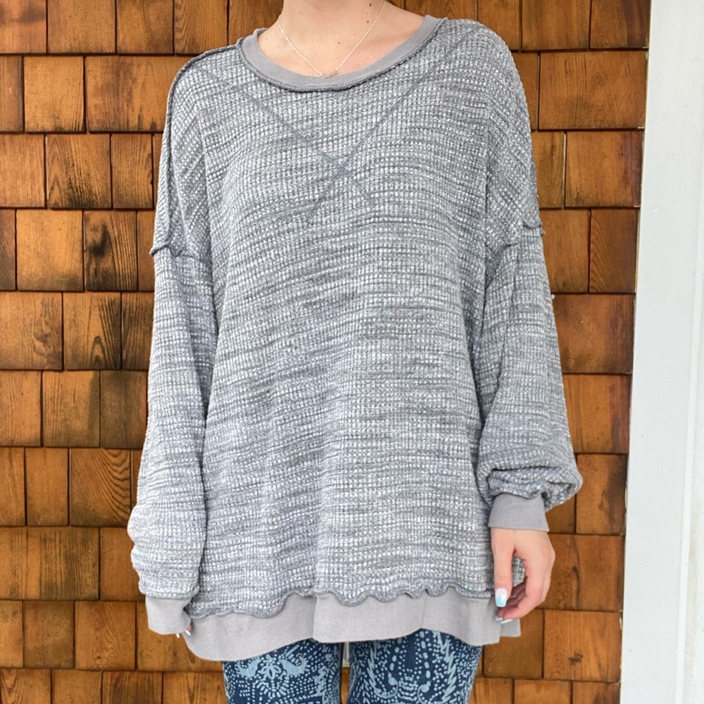 Free People Waffle Knit Thermal